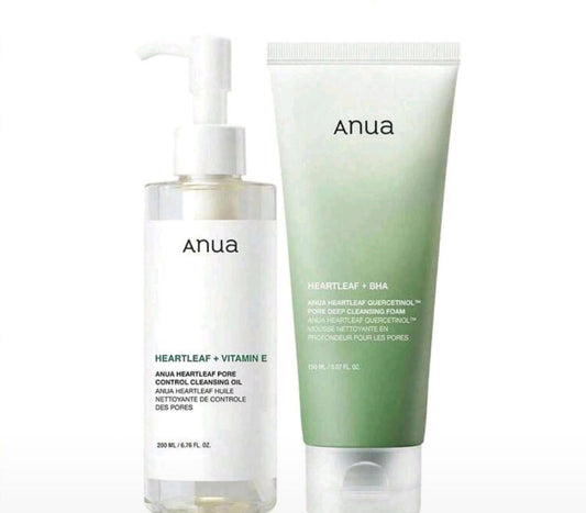 Anua Double Cleansing Set & Rice 70 Hydration Bundle